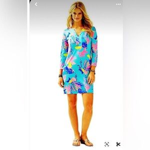 Lilly Pulitzer NWT Reva Dress in Shorely Blue 🩵🩷